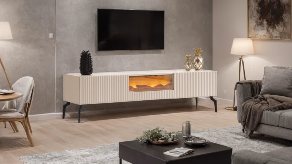 TV komoda 729 sa kaminom