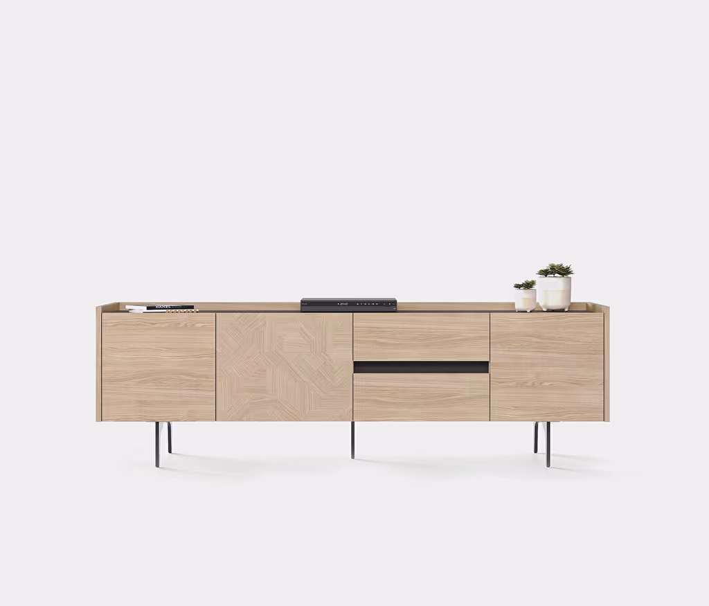 Terra Light Oak-Anthracite TV Stand