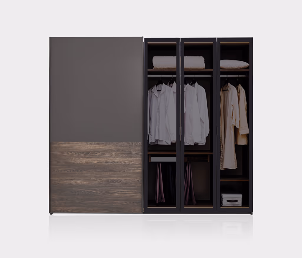 Marion Dark Brown-Walnut Wardrobe