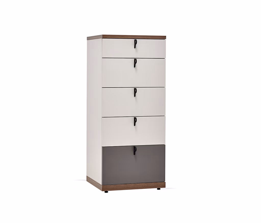 Cordell White-Gray High Chest of Drawers