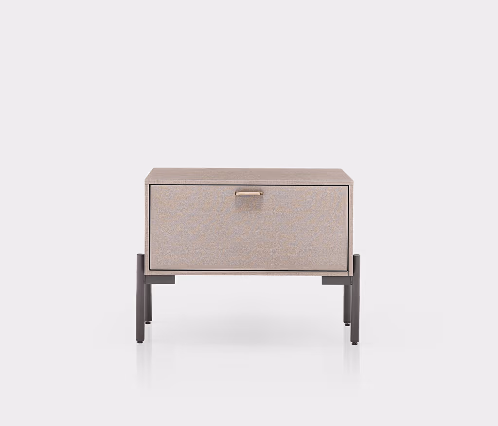 Berta Taupe Nightstand