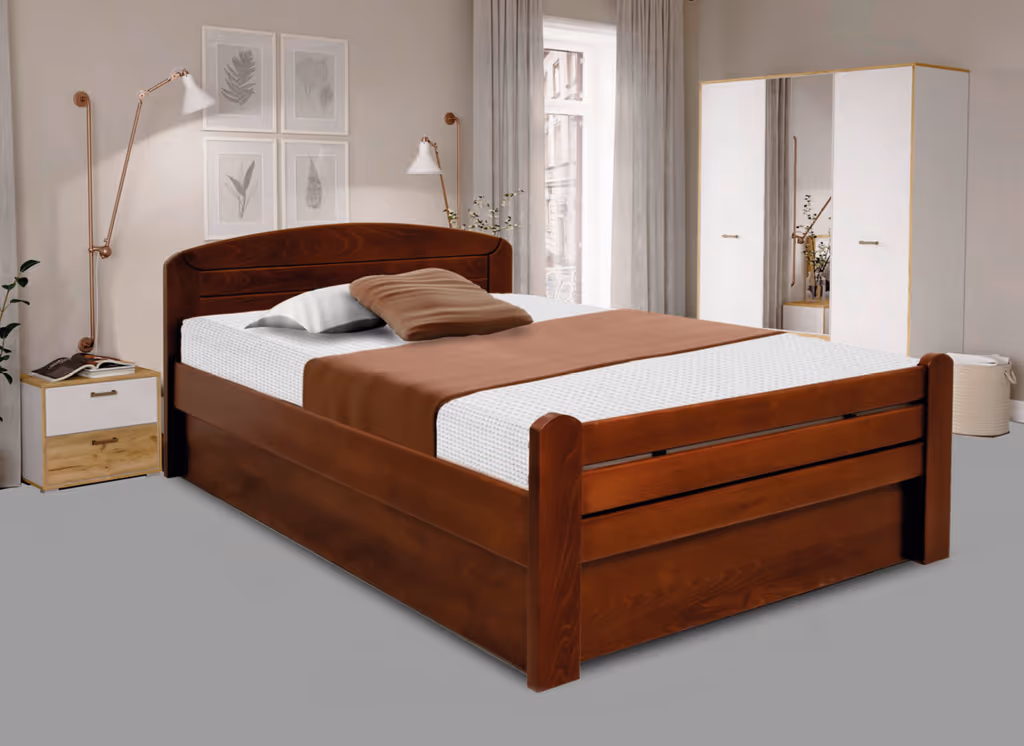 KREVET K-7 BOX 200X160 tamni orah
