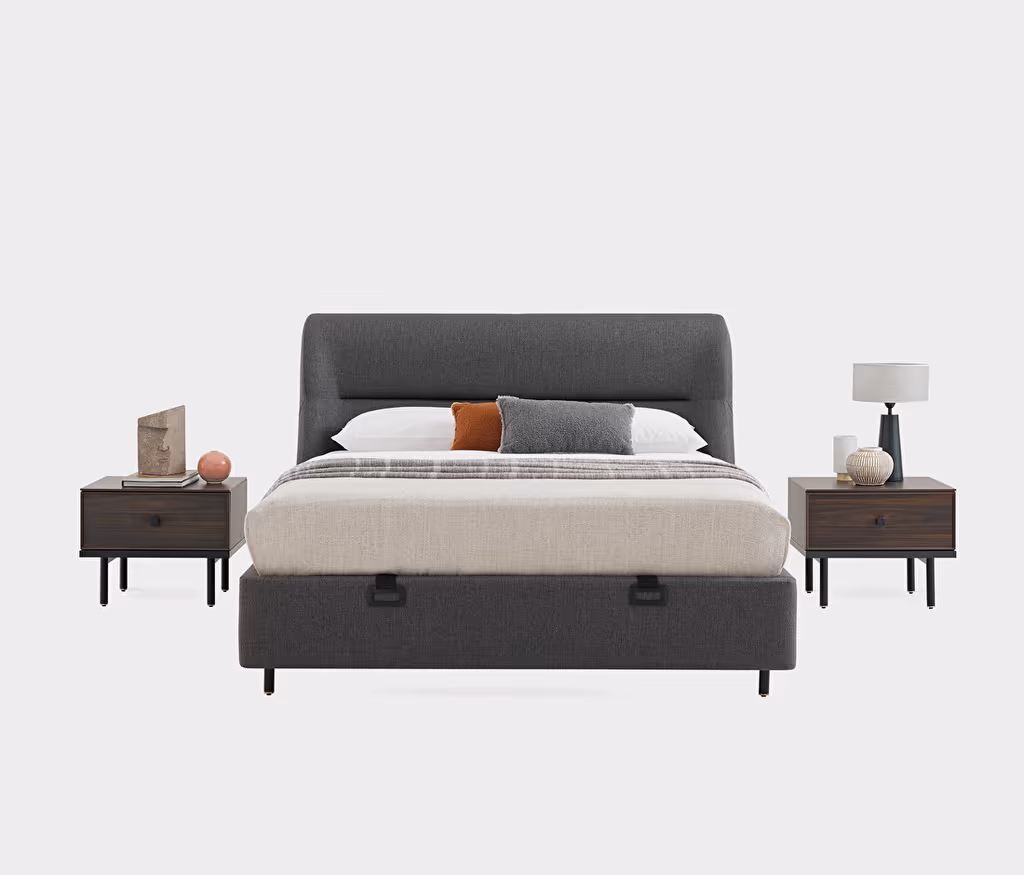 Parma Bed Base with Headboard for Teens