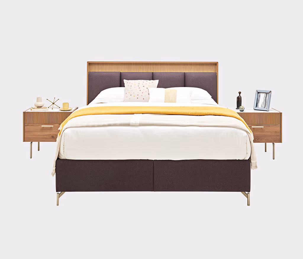 Pavia Bed Base with Headboard for Teens