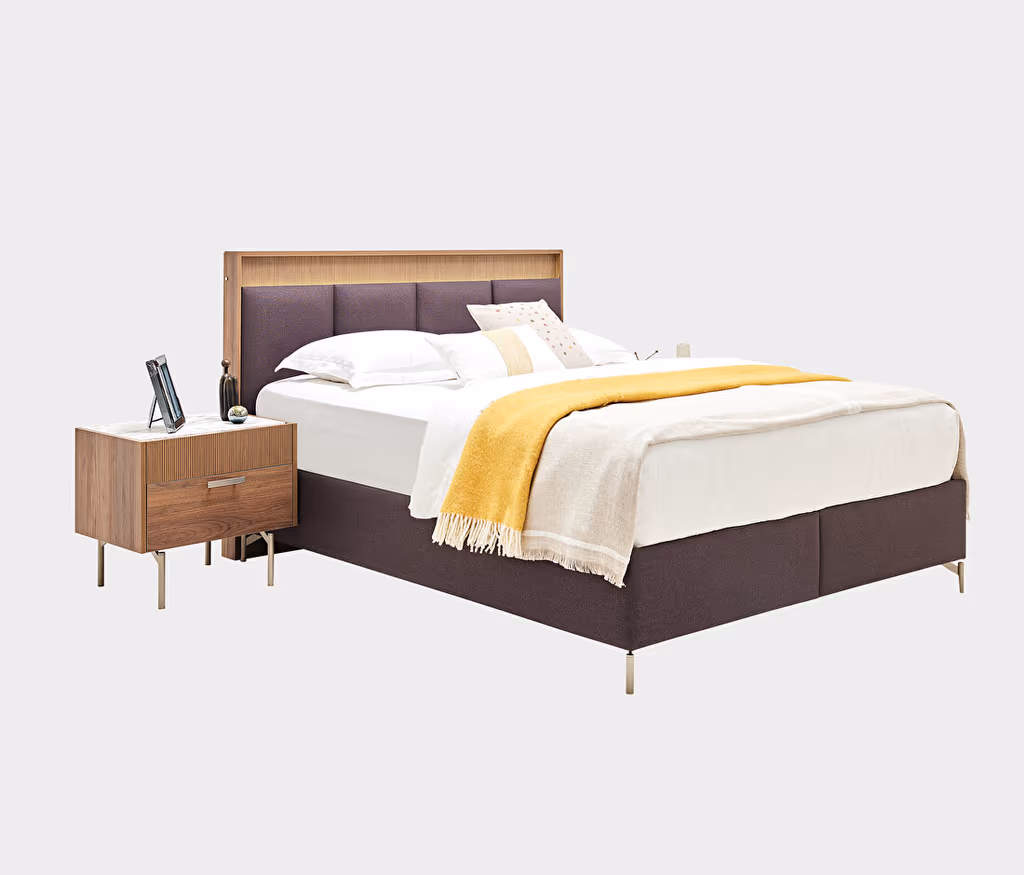 Pavia Bed Base with Headboard for Teens