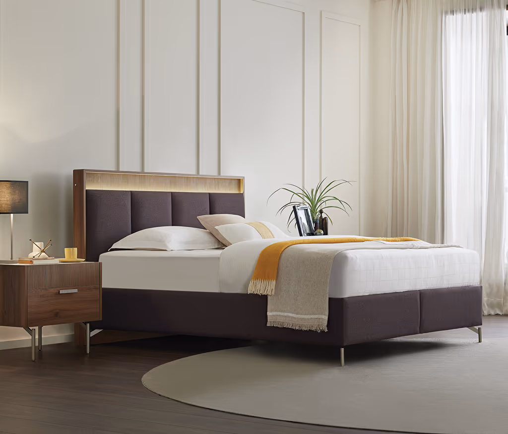 Pavia Bed Base with Headboard for Teens