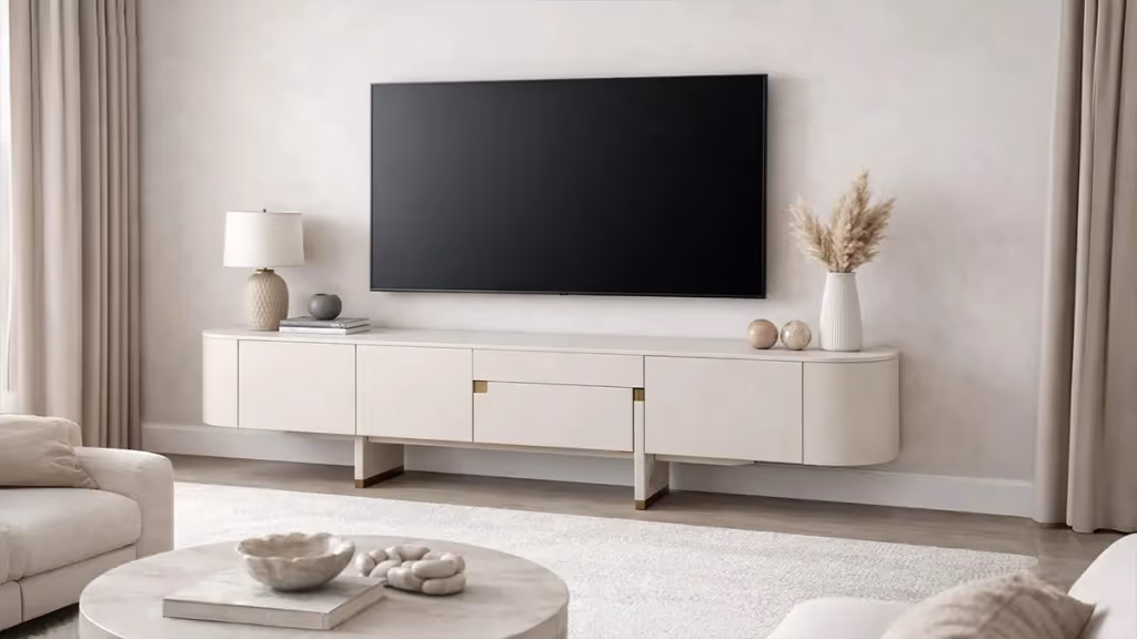 TV komoda Delta Ecru gold