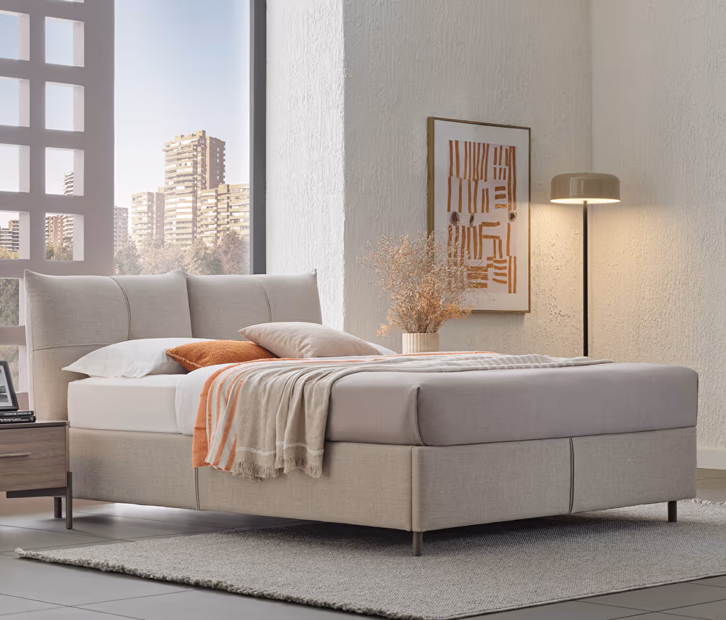 Varena Bed Base with Headboard for Teens