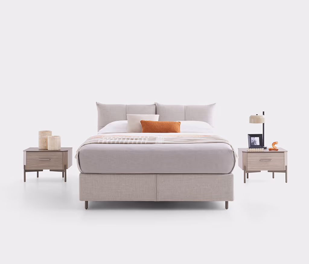 Varena Bed Base with Headboard for Teens
