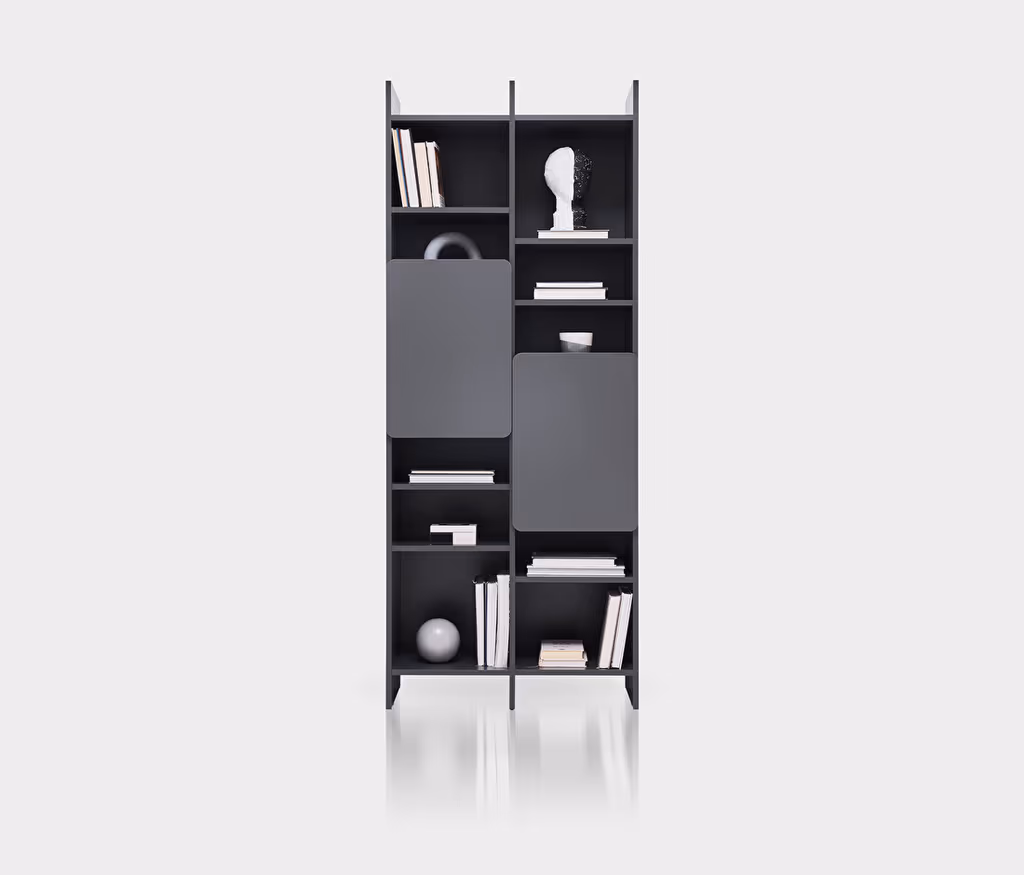 Blend Gray Color Bookcase