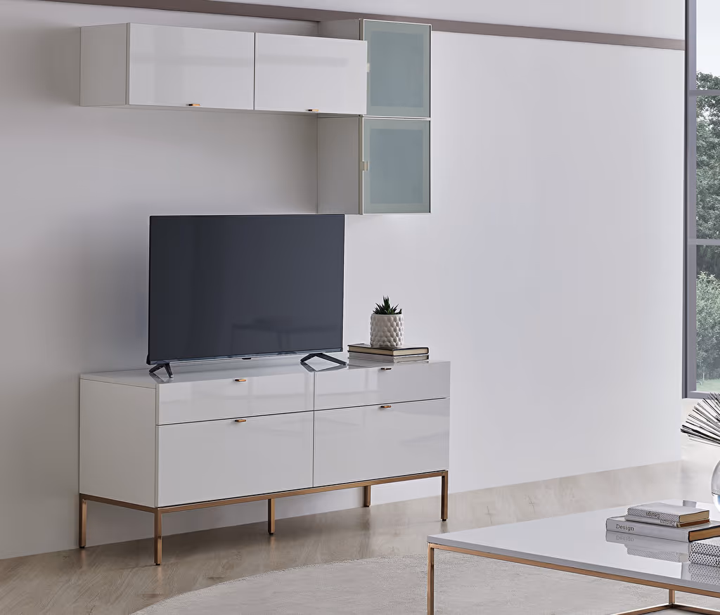 Legato White TV Stand