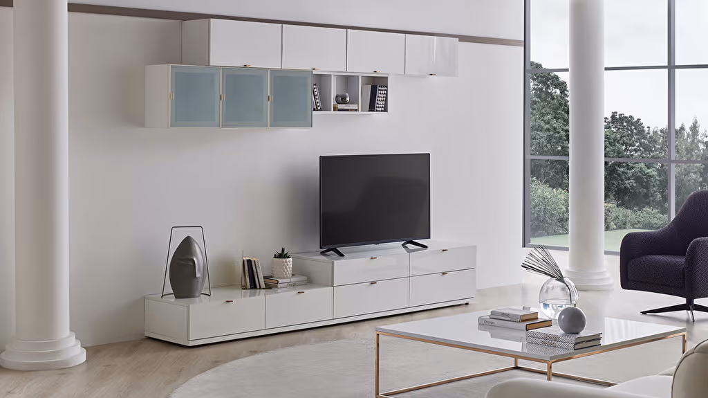 Legato White TV Stand