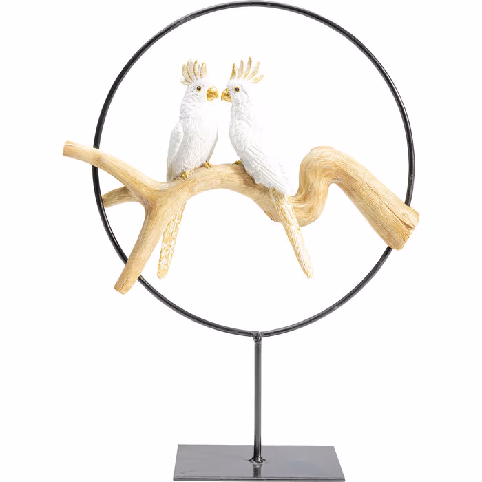 Art déco Parrots in Love 35cm