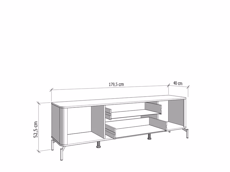 TV polica DARWEN TV 180 3K2F2V