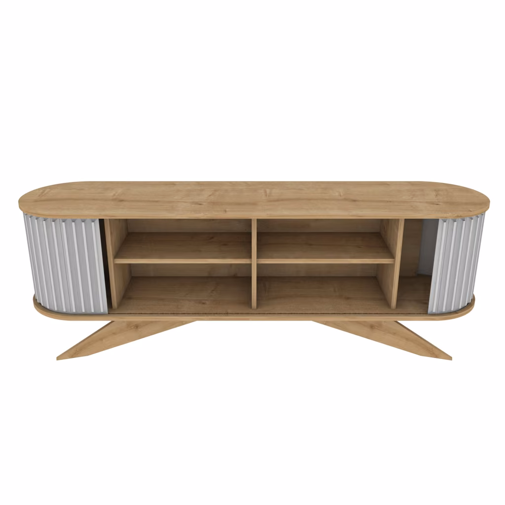 Stor TV 1800 Sapphire Oak&White