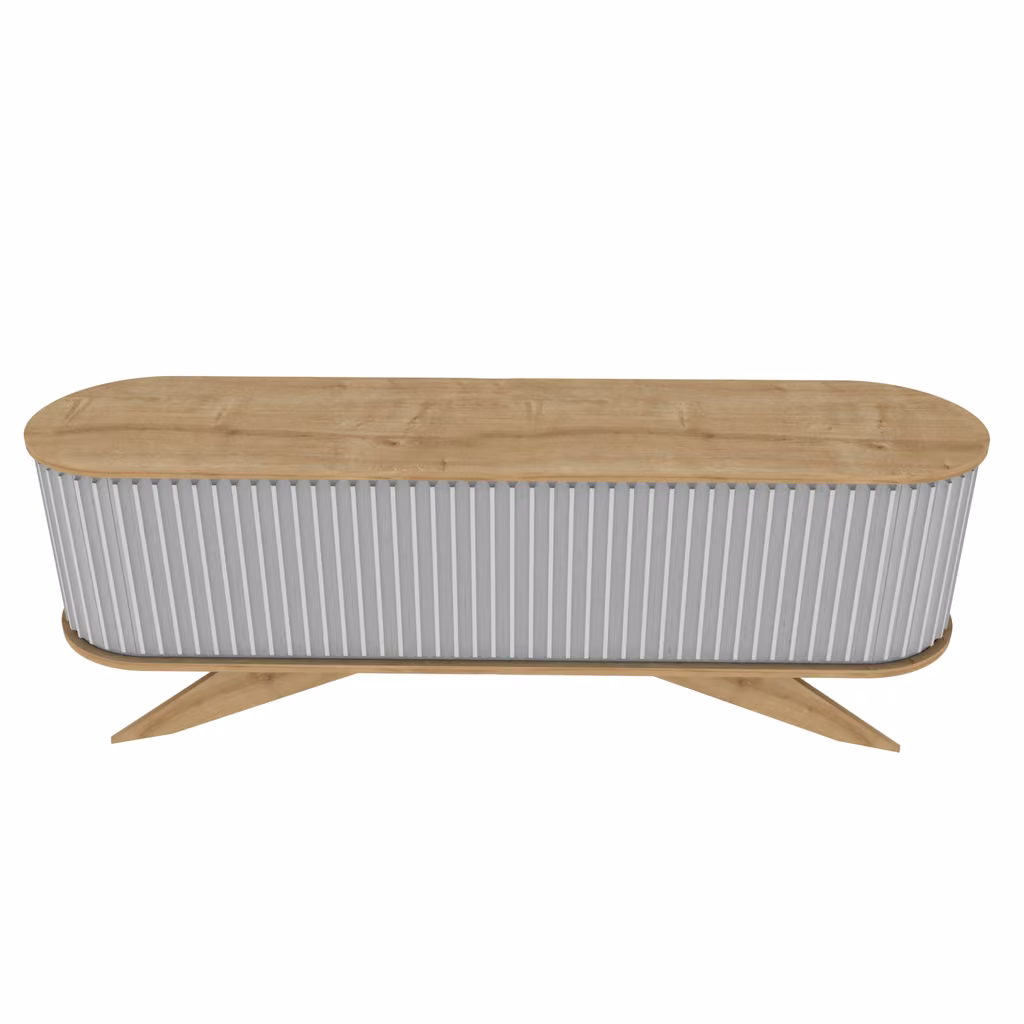 Stor TV 1800 Sapphire Oak&White