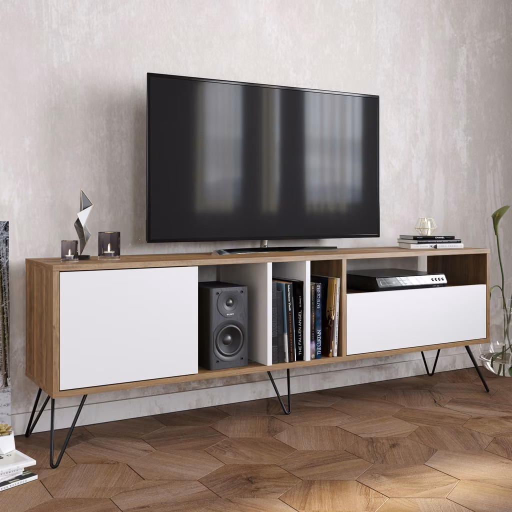 Mistico 1800 TV komoda Orah i bijela