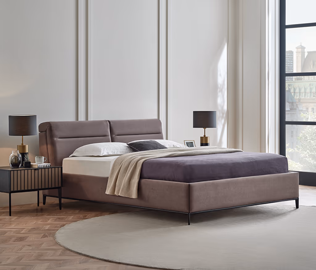 Riga Bed Base with Headboard for Teens