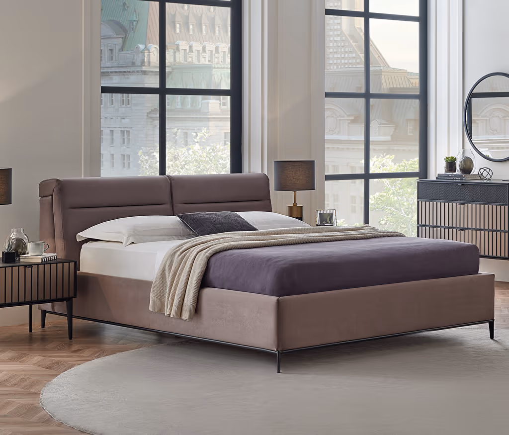 Riga Bed Base with Headboard for Teens