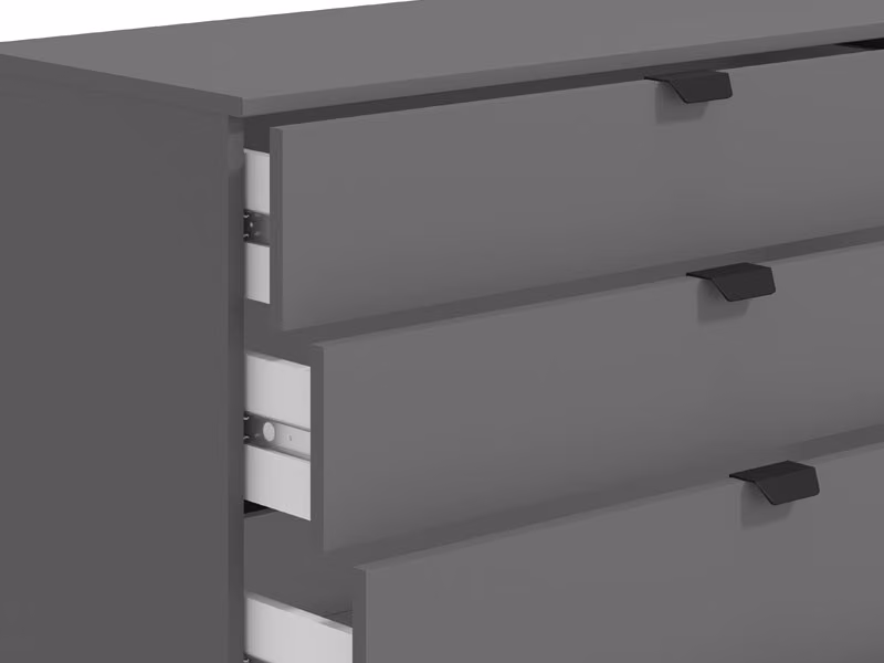 KOMODA DUERO 5F 90 grafit siva