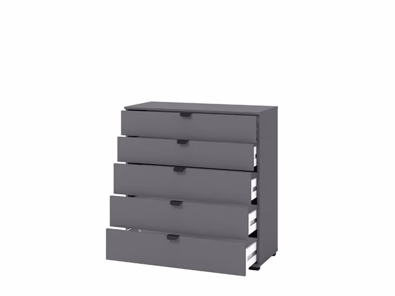 KOMODA DUERO 5F 90 grafit siva