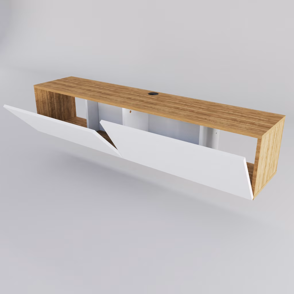 Poling Asma Tv Walnut&White