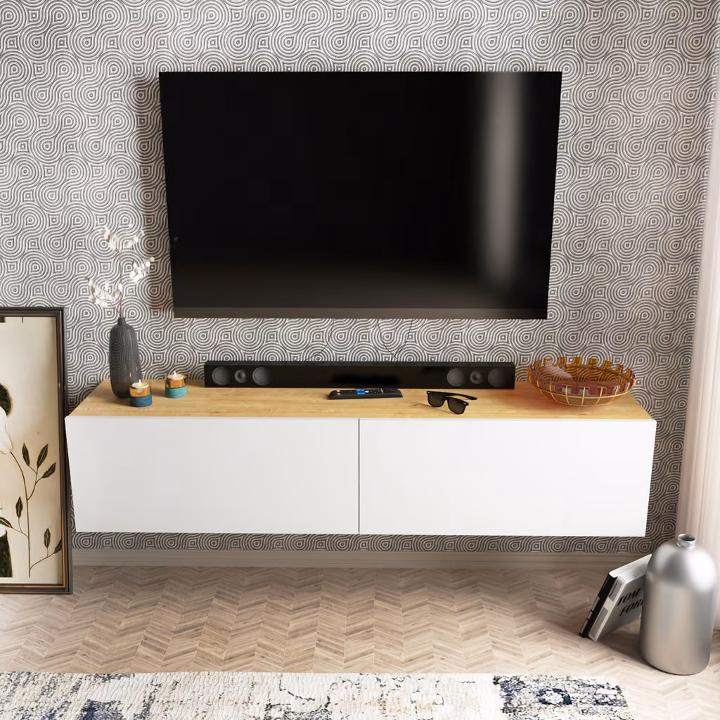 Poling Asma Tv Walnut&White