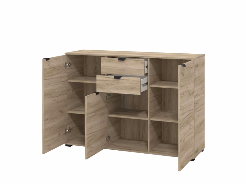 Komoda DUERO 3K2F sivi hrast