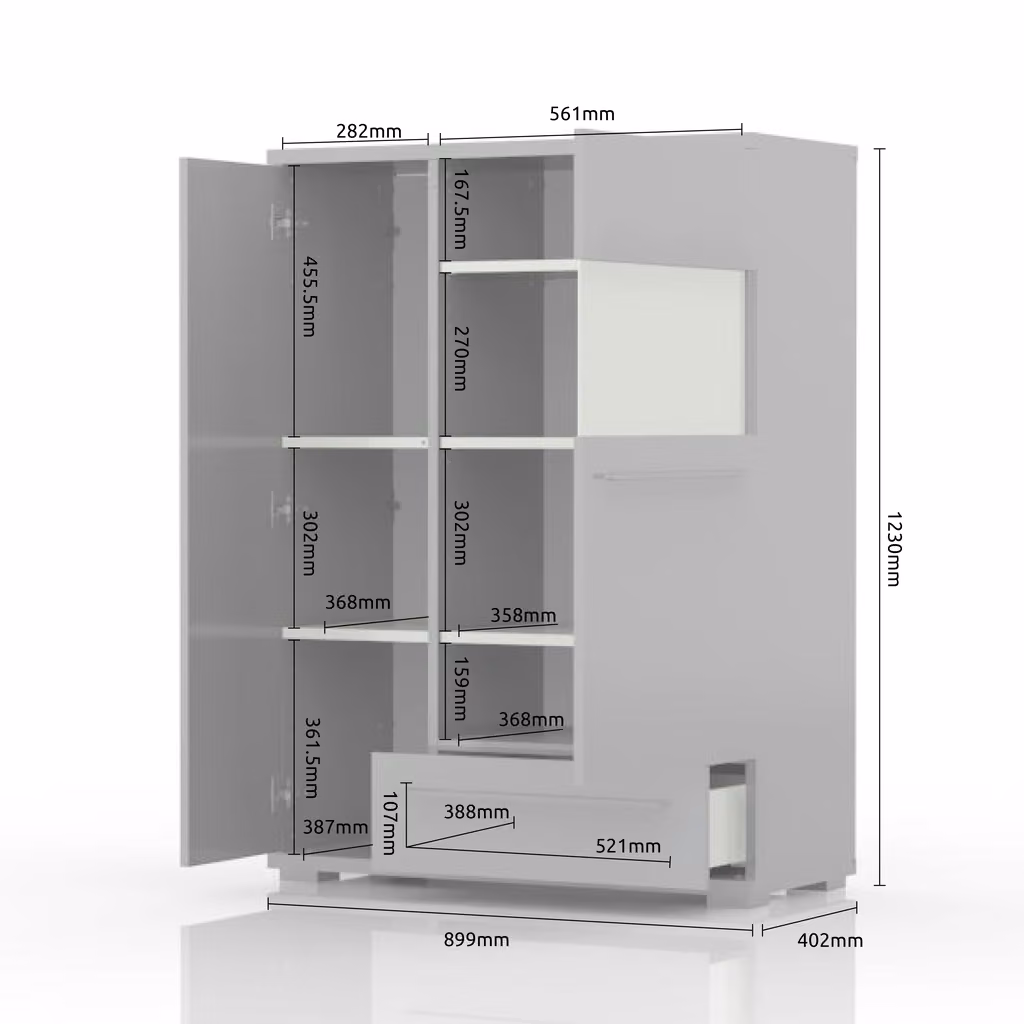 VITRINA V90-2KS1F/PN