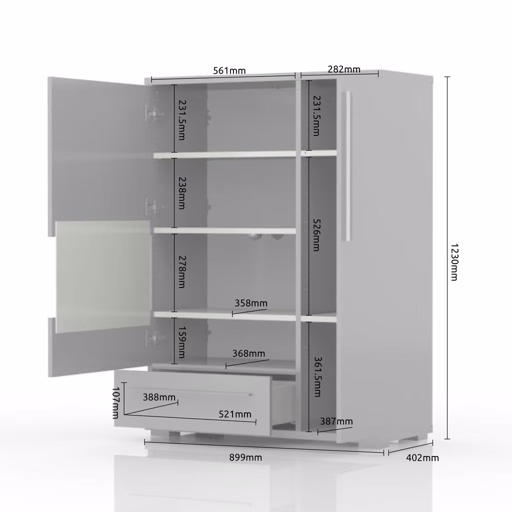 VITRINA V90-2KS1F/PN