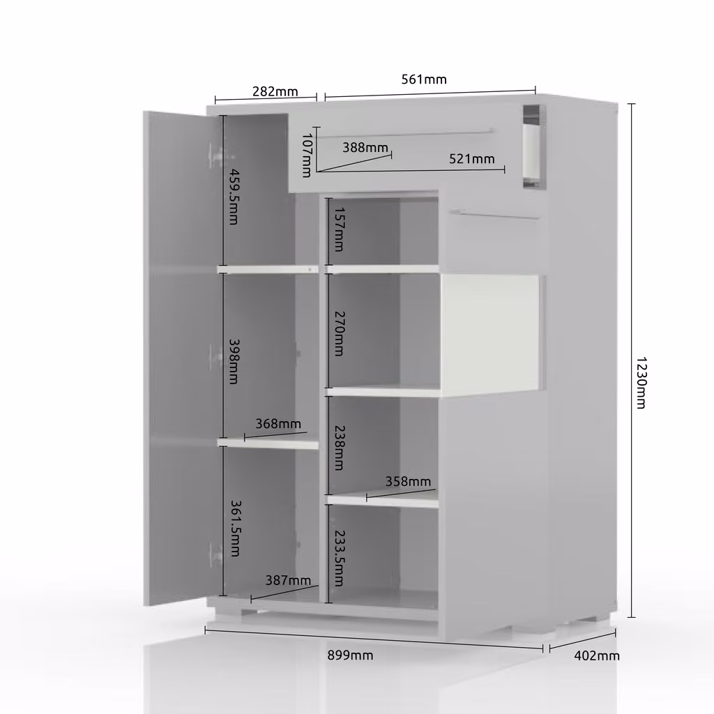 VITRINA V90-2KS1F/PN