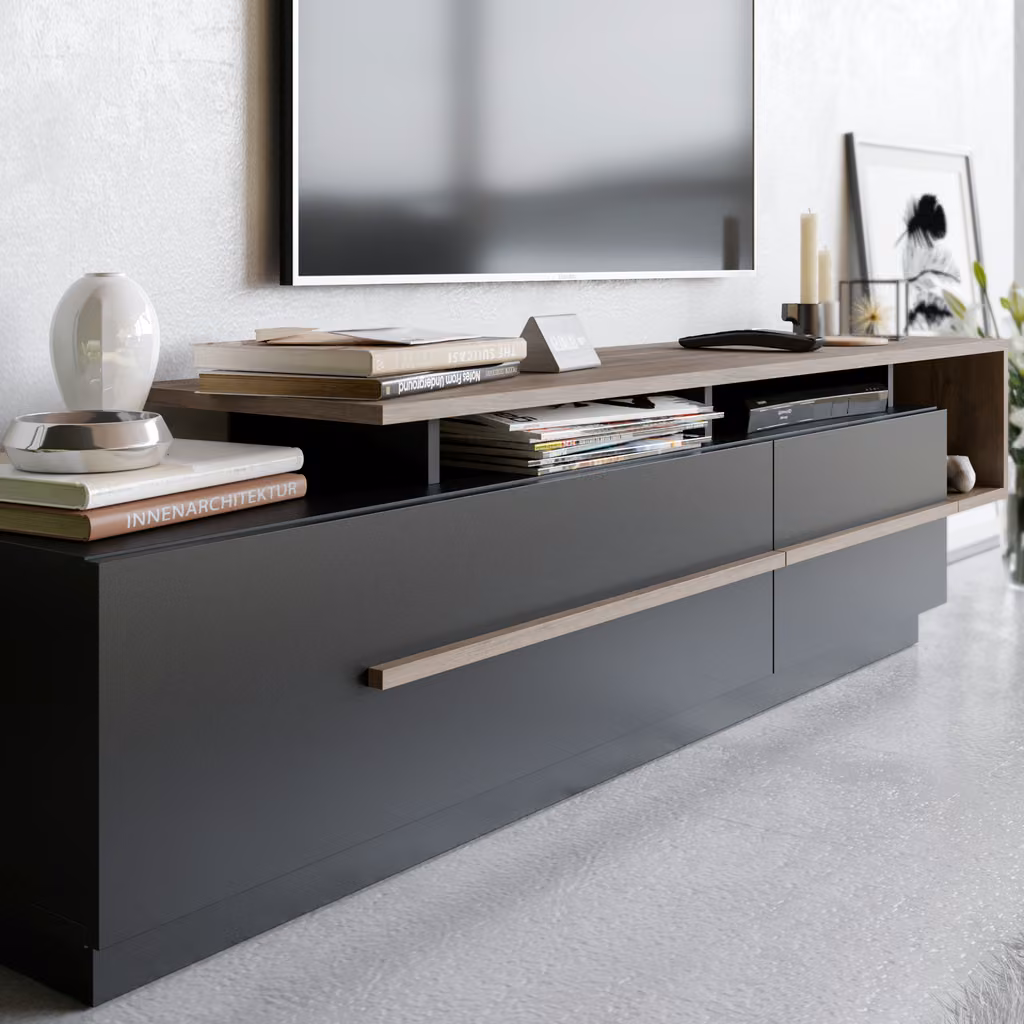 Pia Tv Black&Walnut