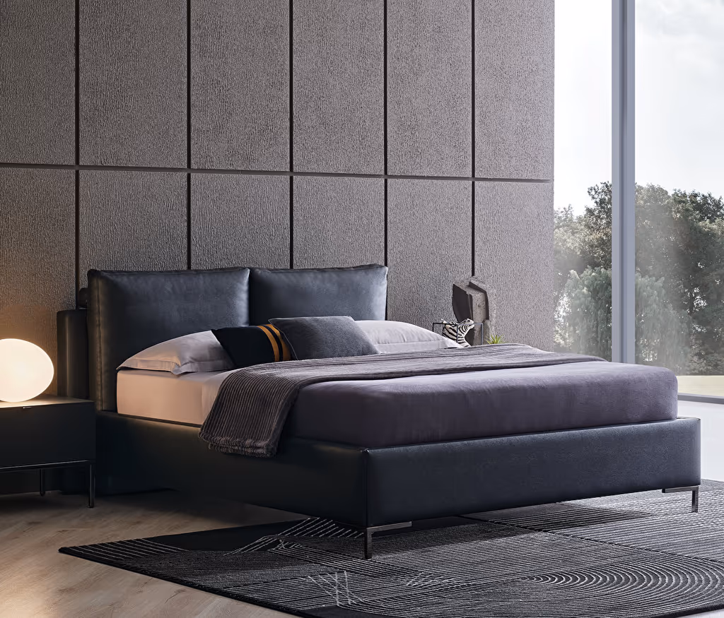 Legato Bed Base with Headboard for Teens