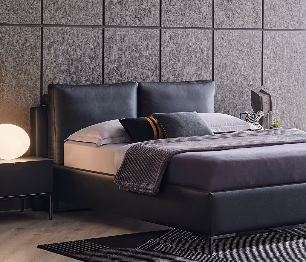 Legato Bed Base with Headboard for Teens