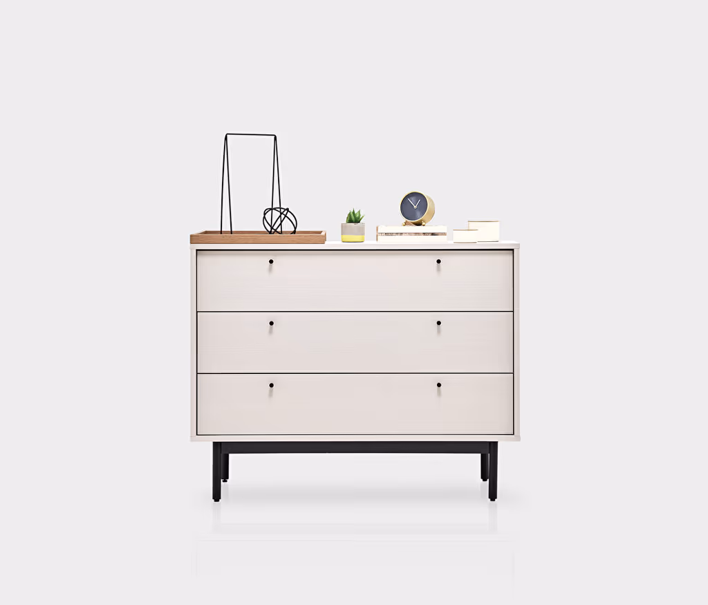 Loreto Off-White Walnut Chest of Drawers