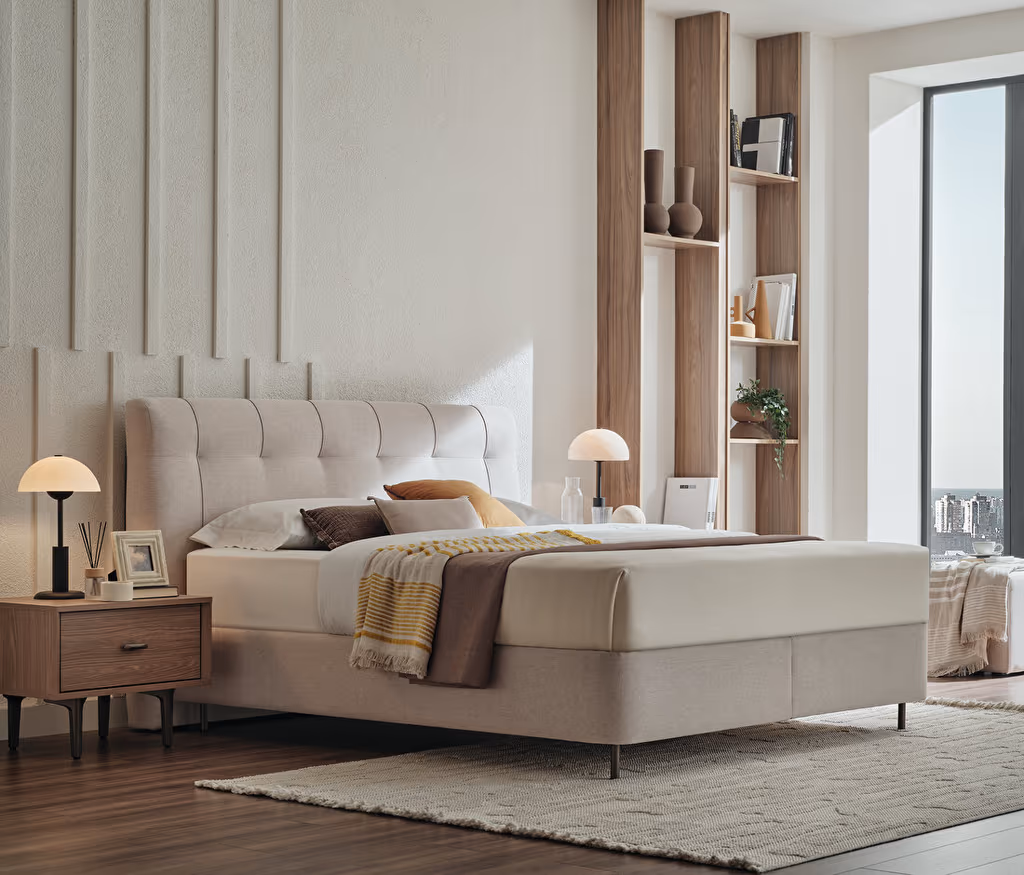 Paloma Bed Base with Headboard for Teens