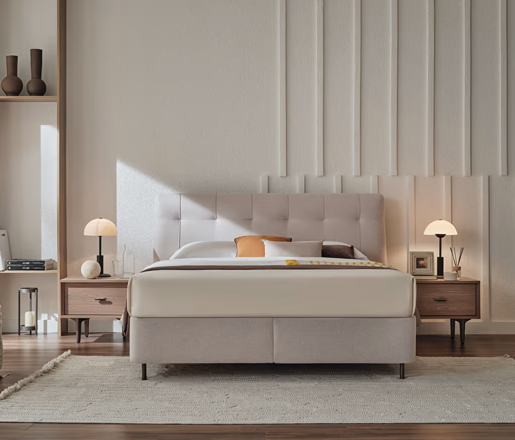 Paloma Bed Base with Headboard for Teens
