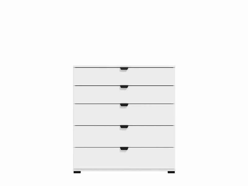 KOMODA DUERO 5F 90 bijela