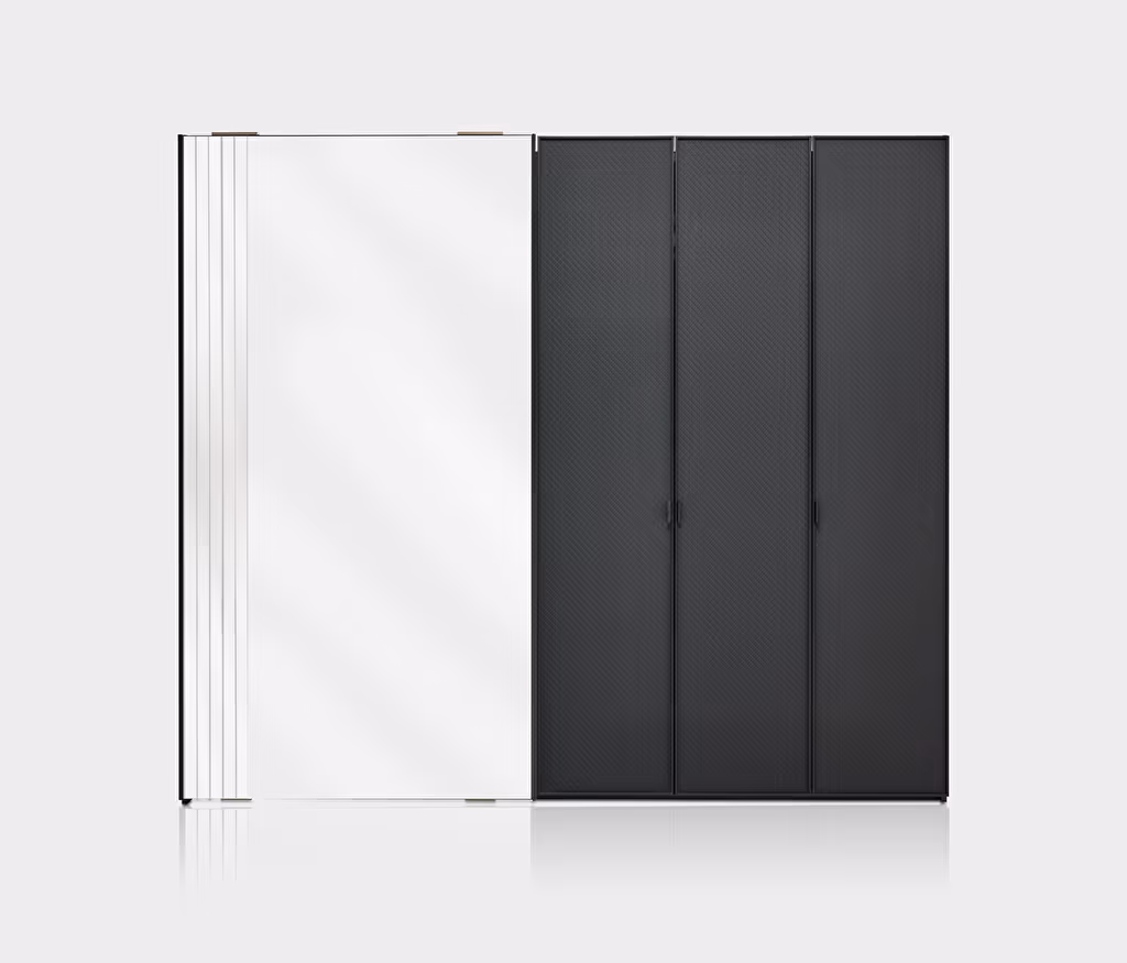 Riga Walnut-Black Wardrobe