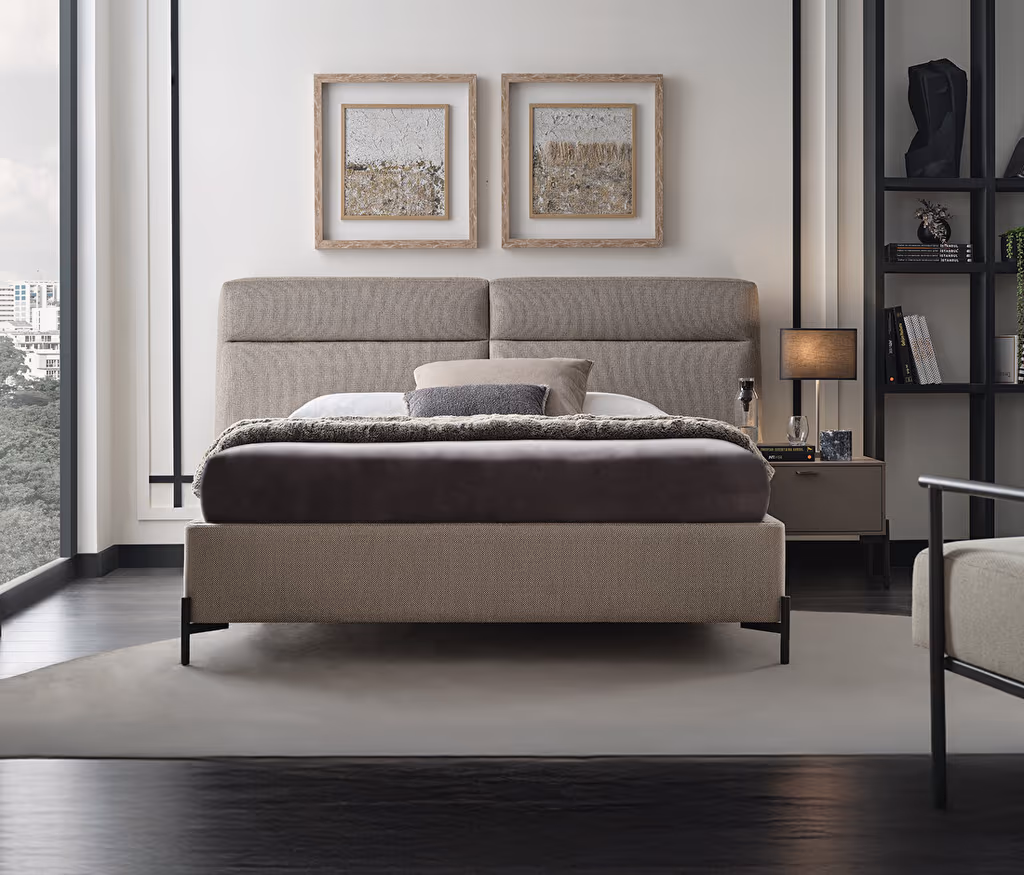Berta Bed Base with Headboard for Teens