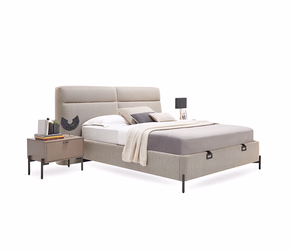 Berta Bed Base with Headboard for Teens