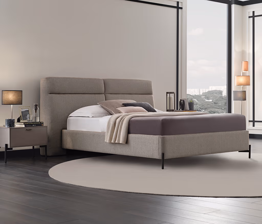 Berta Bed Base with Headboard for Teens