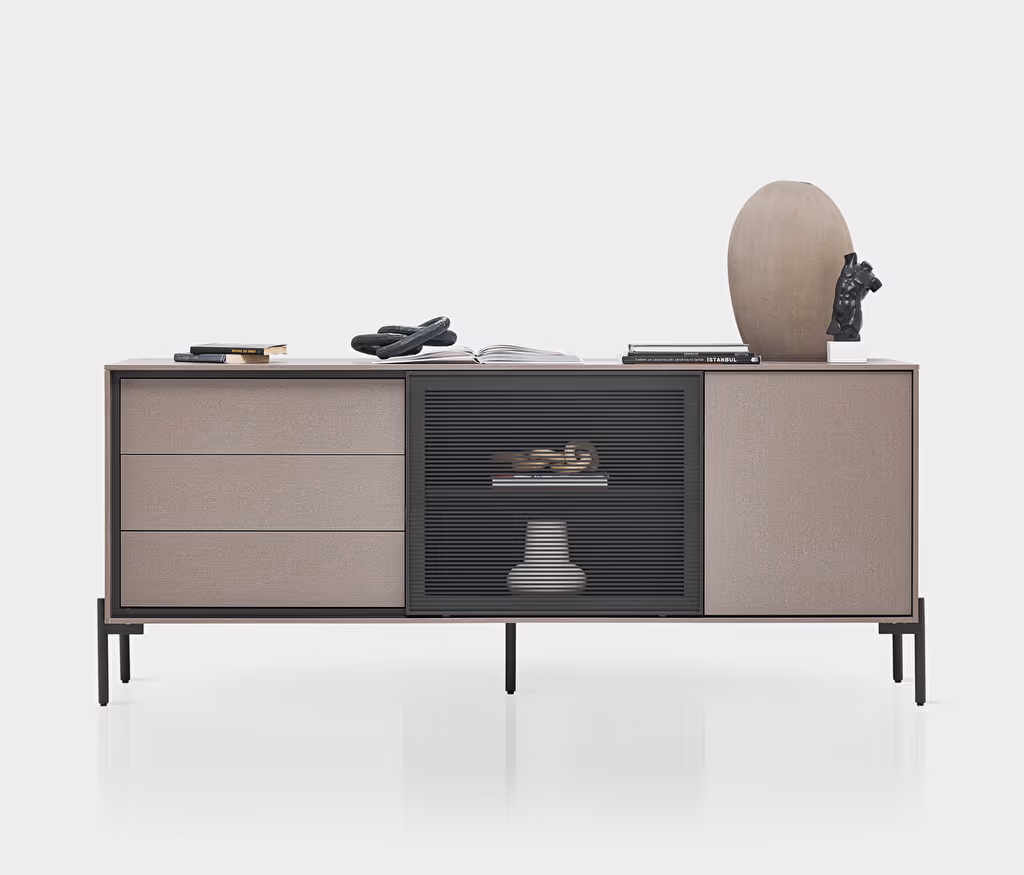 Berta Taupe Sideboard