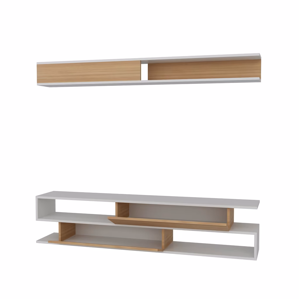 Sims Tv White&Teak