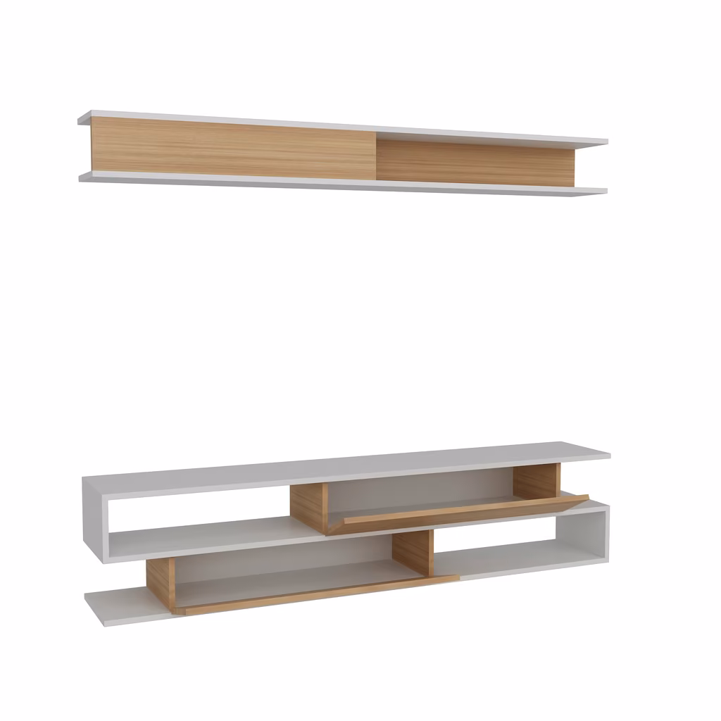 Sims Tv White&Teak