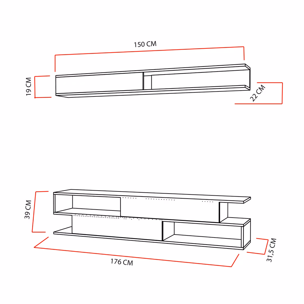 Sims Tv White&Teak