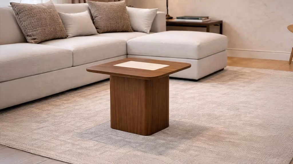 Klub sto 691 Travertine Walnut