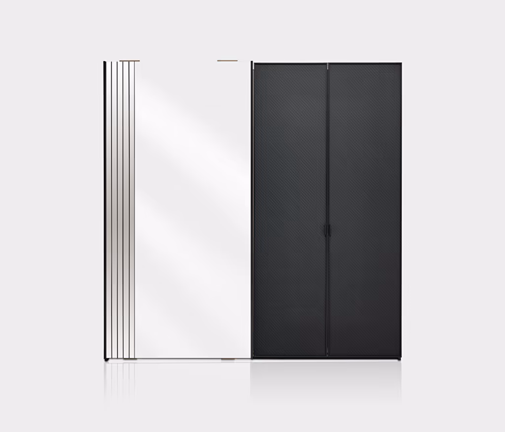 Riga Walnut-Black Wardrobe