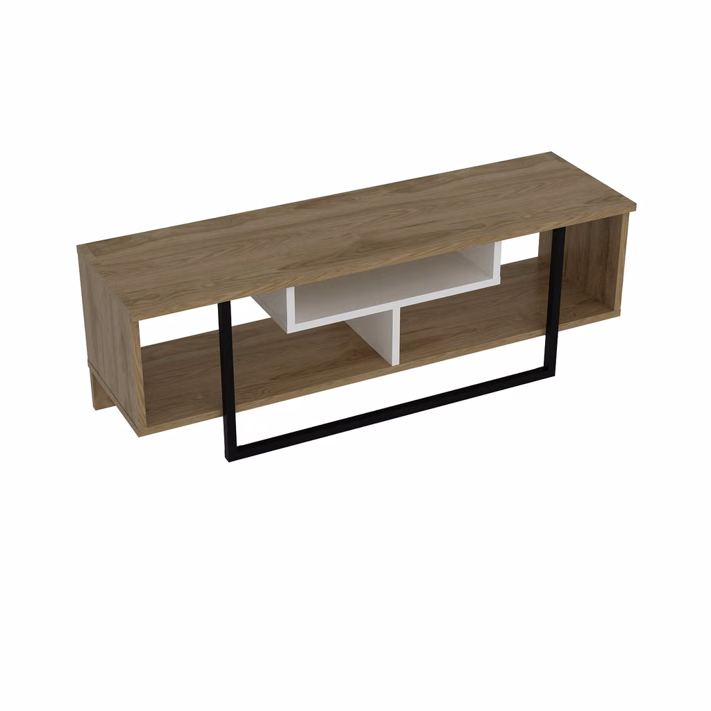 Asal 1200 Tv Oud Hrast&Bijela&Crna