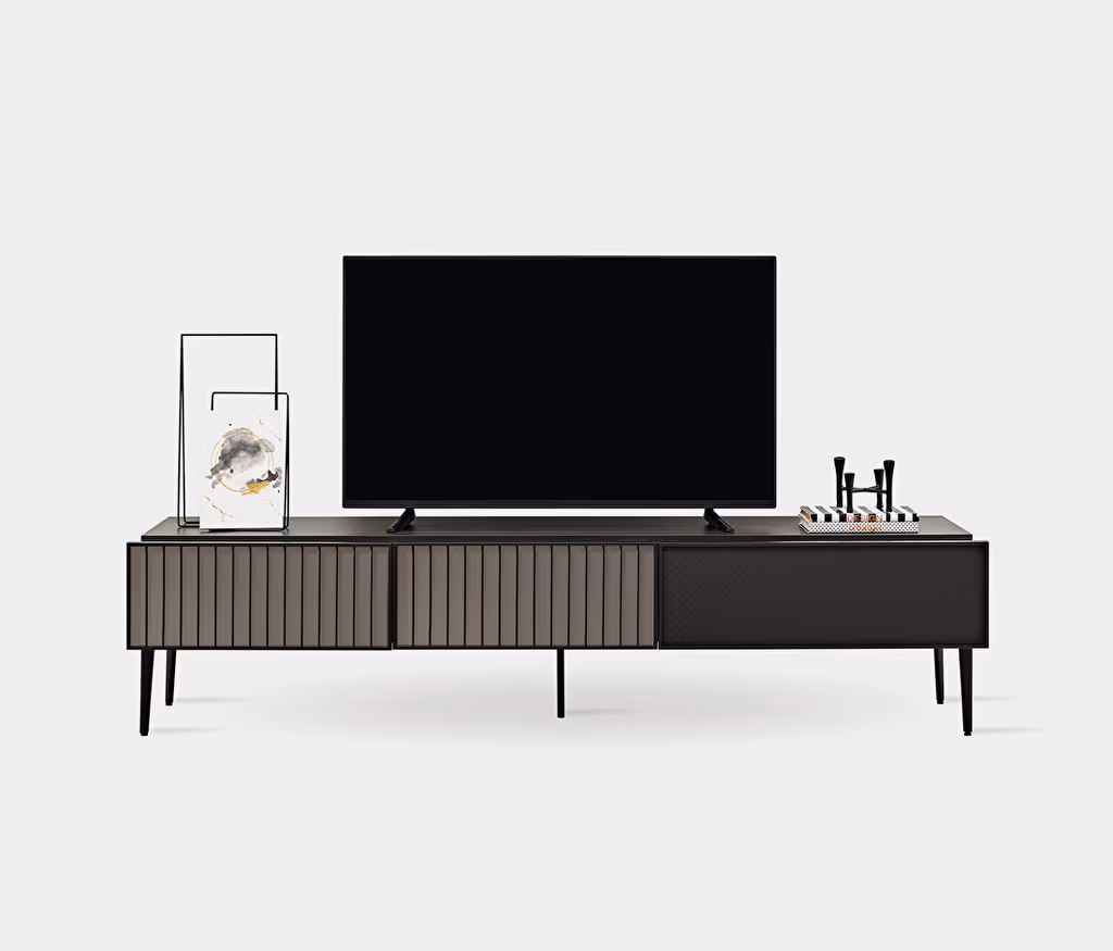 Riga Walnut-Black TV Stand